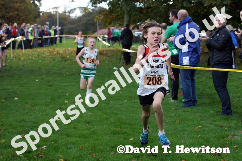 Orange 208 under-11 boys North East Harrier League, Blaydon. Photo: David T. Hewitson/Sports for All Pics